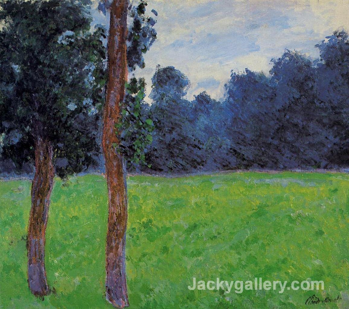 Two Trees in a Meadow by Claude Monet paintings reproduction